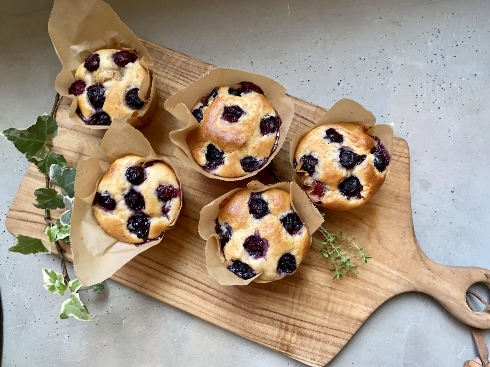 バナナとブルーベリーのマフィン レシピ